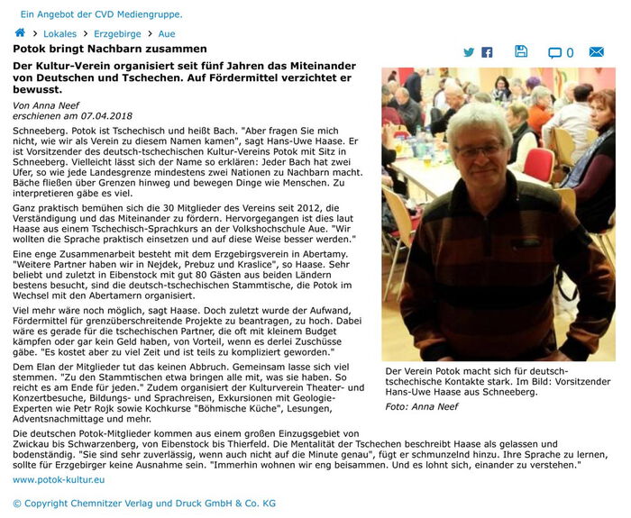 "Freie Presse" 07.04.2018